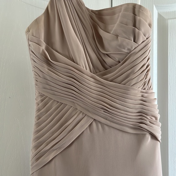 Floral Detailed One‎ Shoulder Chiffon Dress Size 0 - Picture 5 of 12